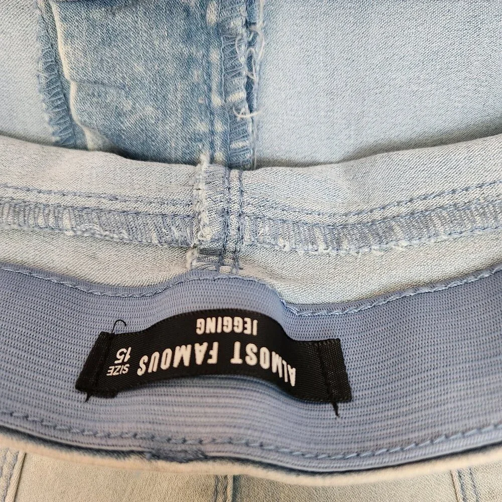 NWT Almost Famous Jeggings Waist Trainer Jean Juniors size 15 - Picture 6 of 8